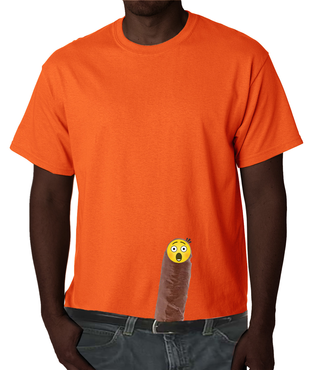 Black Guy - Ooops!!! My Wang Fell Out Mens T-shirt