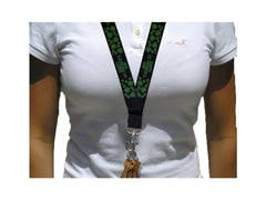 Black Happy St. Patrick's Day Lanyard Women