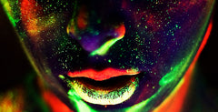 Black Light Responsive Neon Glitter Lip