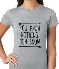 (Black Print) You Know Nothing Jon Snow Ladies T-shirt