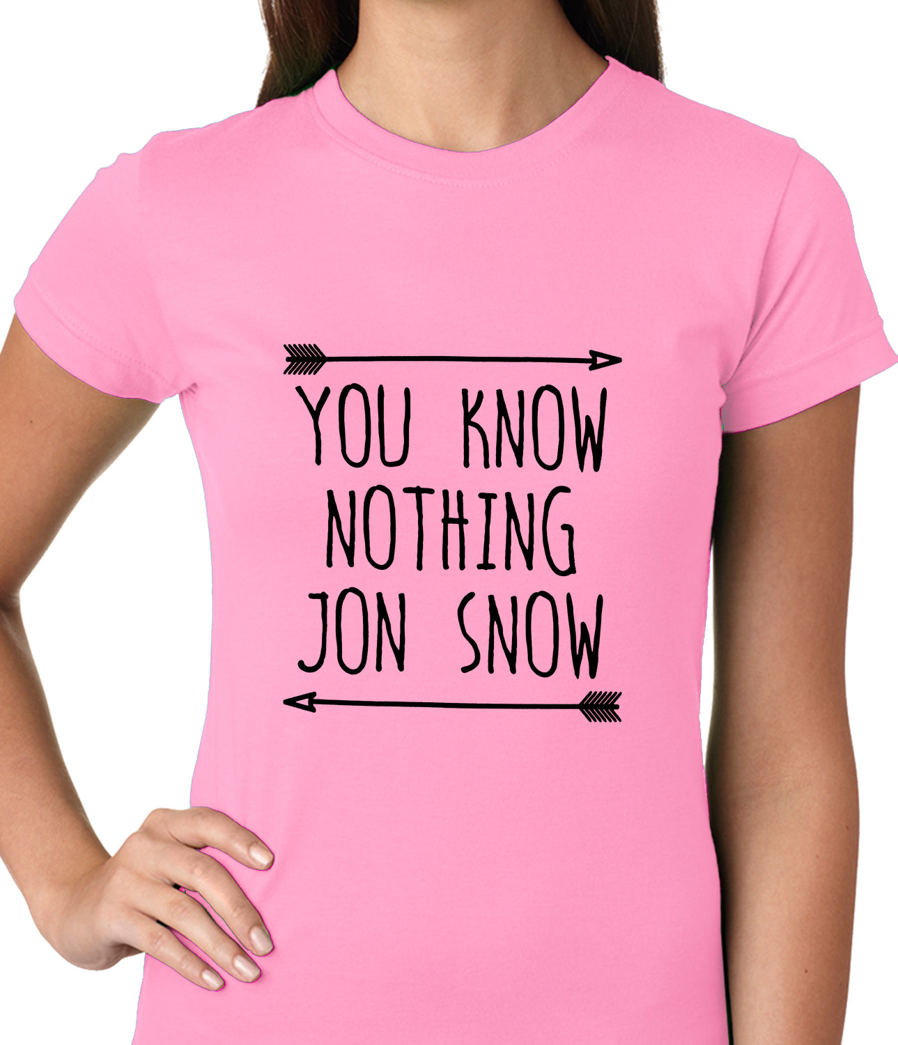 (Black Print) You Know Nothing Jon Snow Ladies T-shirt