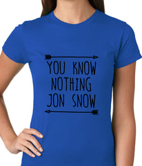 (Black Print) You Know Nothing Jon Snow Ladies T-shirt
