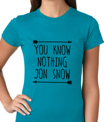 (Black Print) You Know Nothing Jon Snow Ladies T-shirt