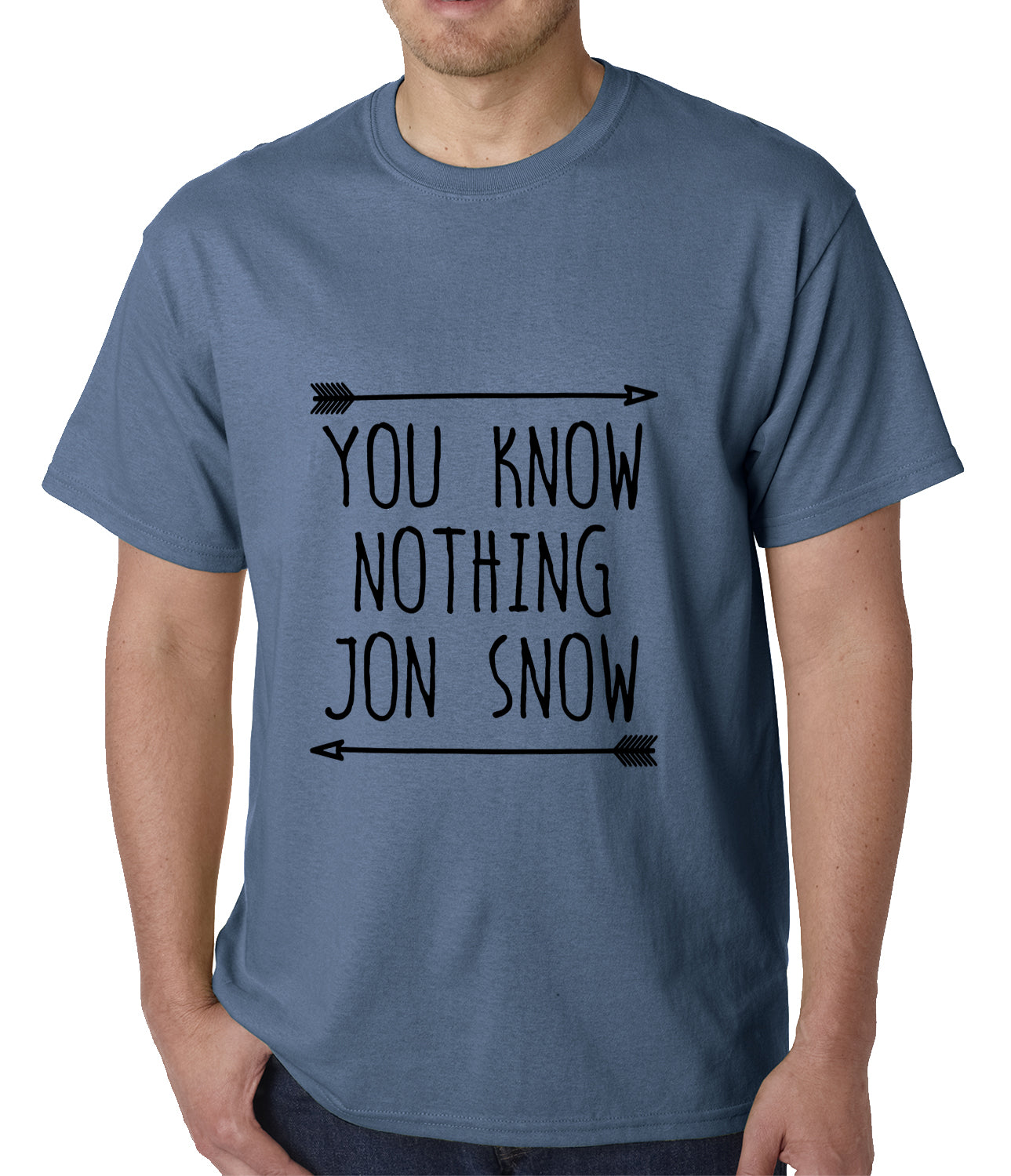You Know Nothing Jon Snow Mens T-shirt Heather Grey