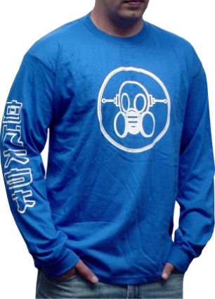 Blue Ghast Mask Logo Longsleeve T-shirt
