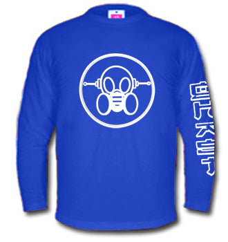 Blue Ghast Mask Logo Longsleeve T-shirt