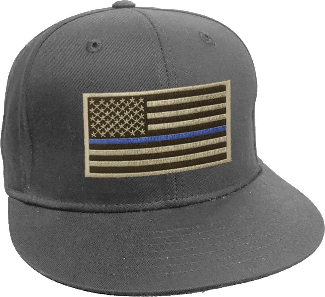 Blue Line American Flag Patch Snap Back - Blue Lives Matter - American Flag Blue Line Hat