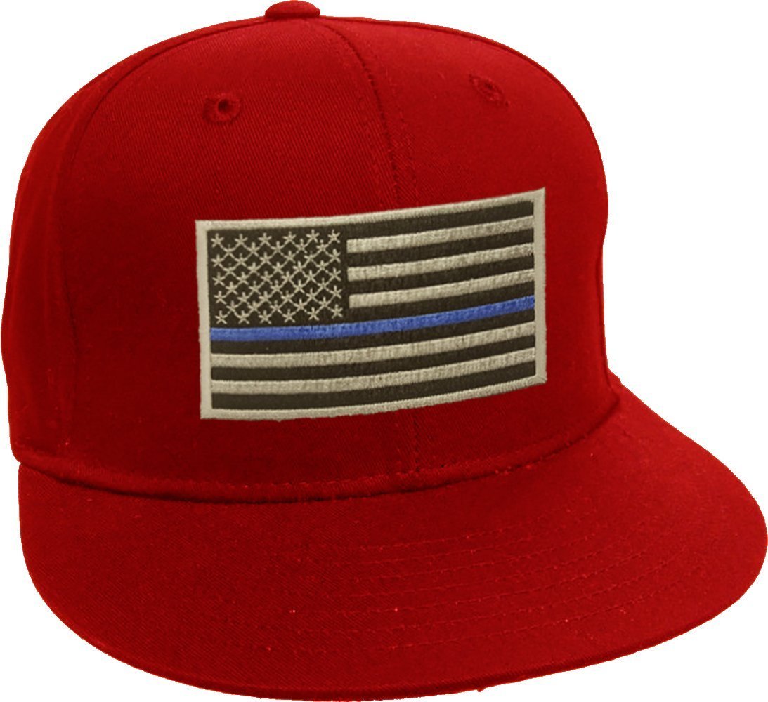 Blue Line American Flag Patch Snap Back - Blue Lives Matter - American Flag Blue Line Hat