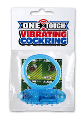 Blue Mini One-Touch Vibrating Cock Ring