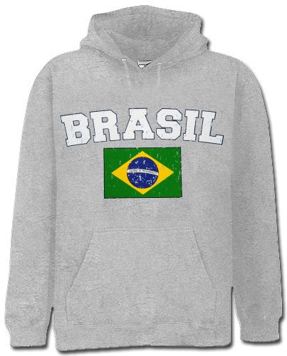 Brasil Vintage Flag International Hoodie
