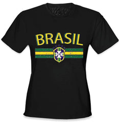 Brasil Vintage Shield International Girls T-Shirt