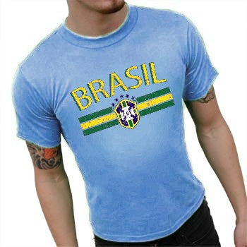Brasil Vintage Shield International Mens T-Shirt