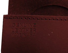 4" Brown Tri-Fold Leather Chain Wallet