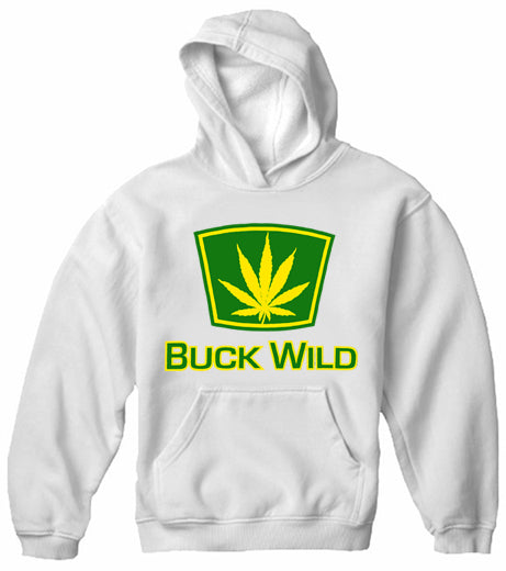 Buck Wild Pot Leaf Adult Hoodie