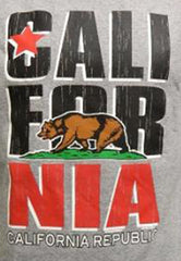 California Republic 3/4 Sleeve Men's Baseball T-Shirt