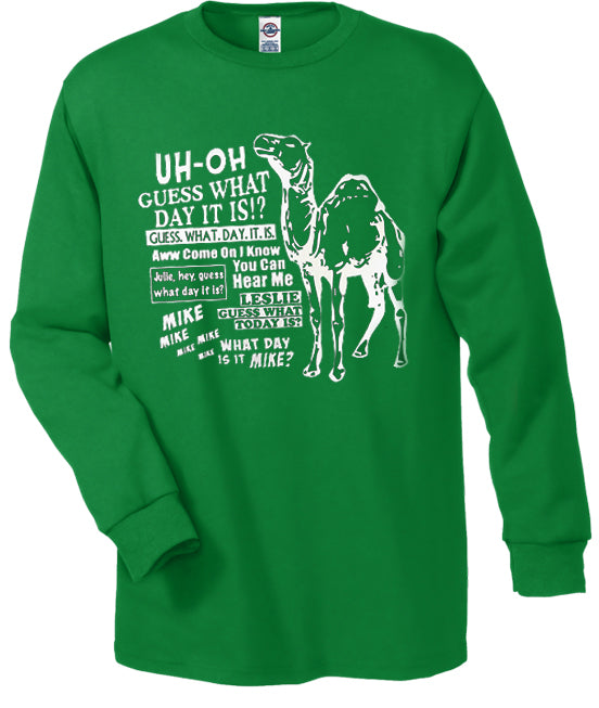 Camel Hump Day Long Sleeve T-Shirt (Mens) Kelly Green