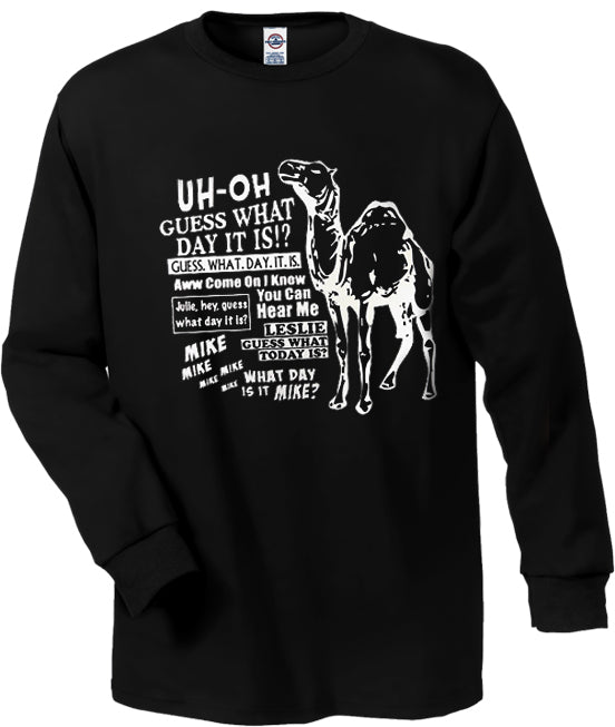 Camel Hump Day Long Sleeve T-Shirt (Men's) Black