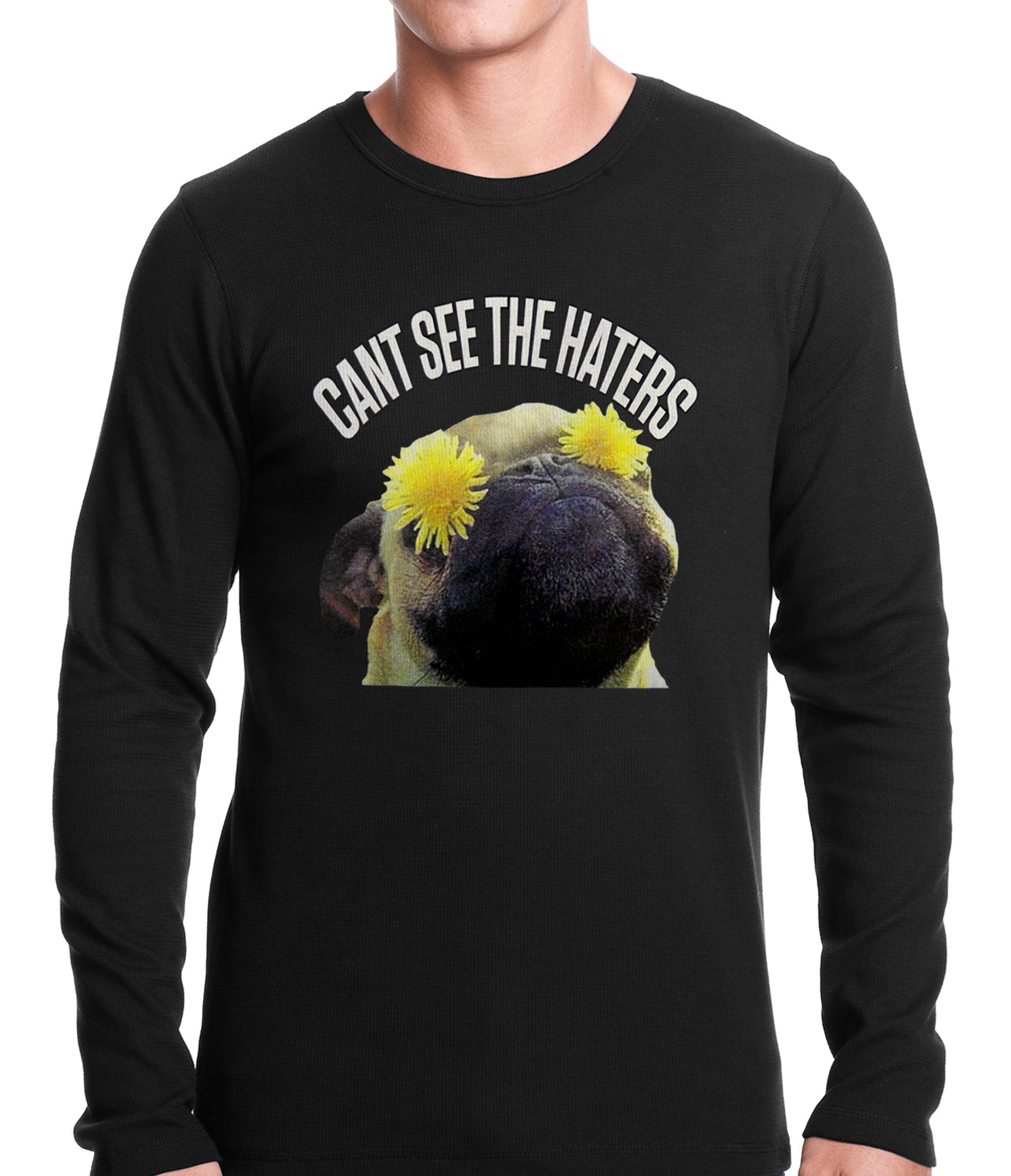 Can't See The Haters Funny Pug Thermal Shirt