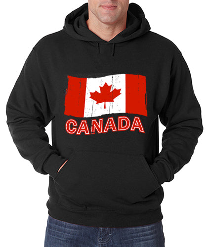 Canada Vintage Flag Adult Hoodie