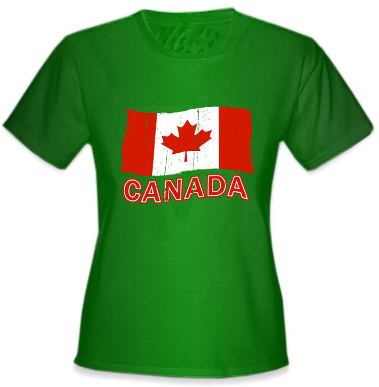 Canada Vintage Flag Girl's T-Shirt