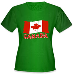 Canada Vintage Flag Girl's T-Shirt