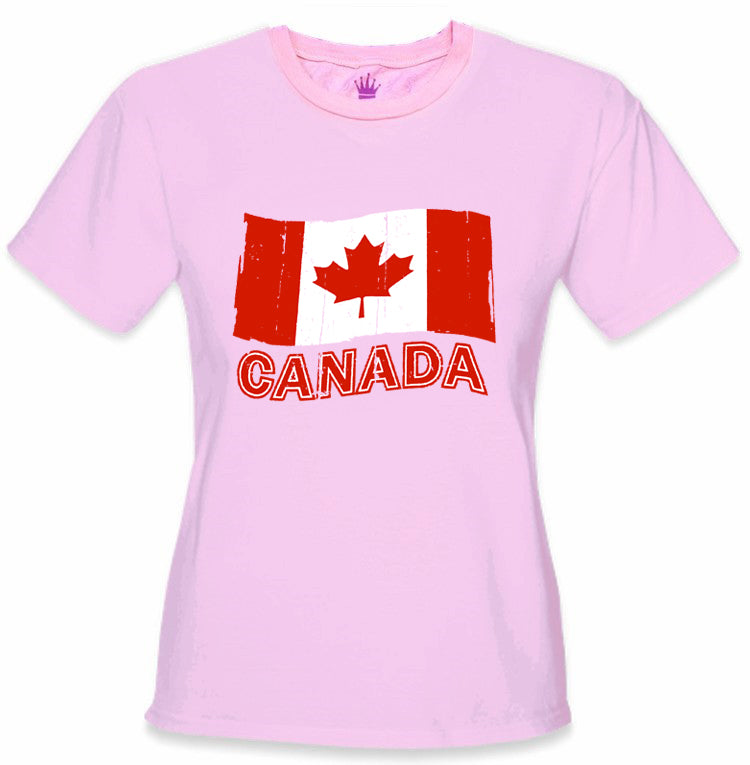 Canada Vintage Flag Girl's T-Shirt