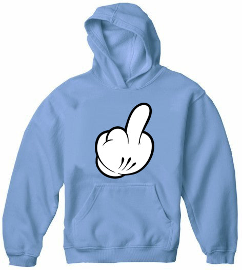 Cartoon Hand Middle Finger Adult Hoodie
