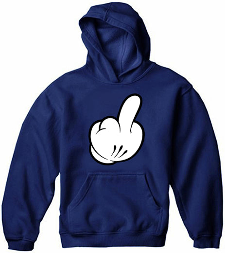 Cartoon Hand Middle Finger Adult Hoodie