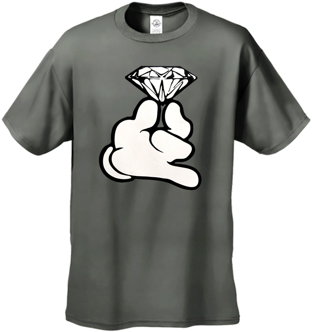 Cartoon Hand With Diamond Men's T-Shirt
