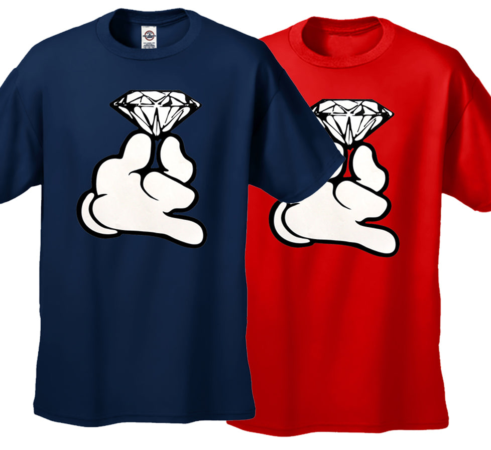 Cartoon Hand With Diamond Men's T-Shirt