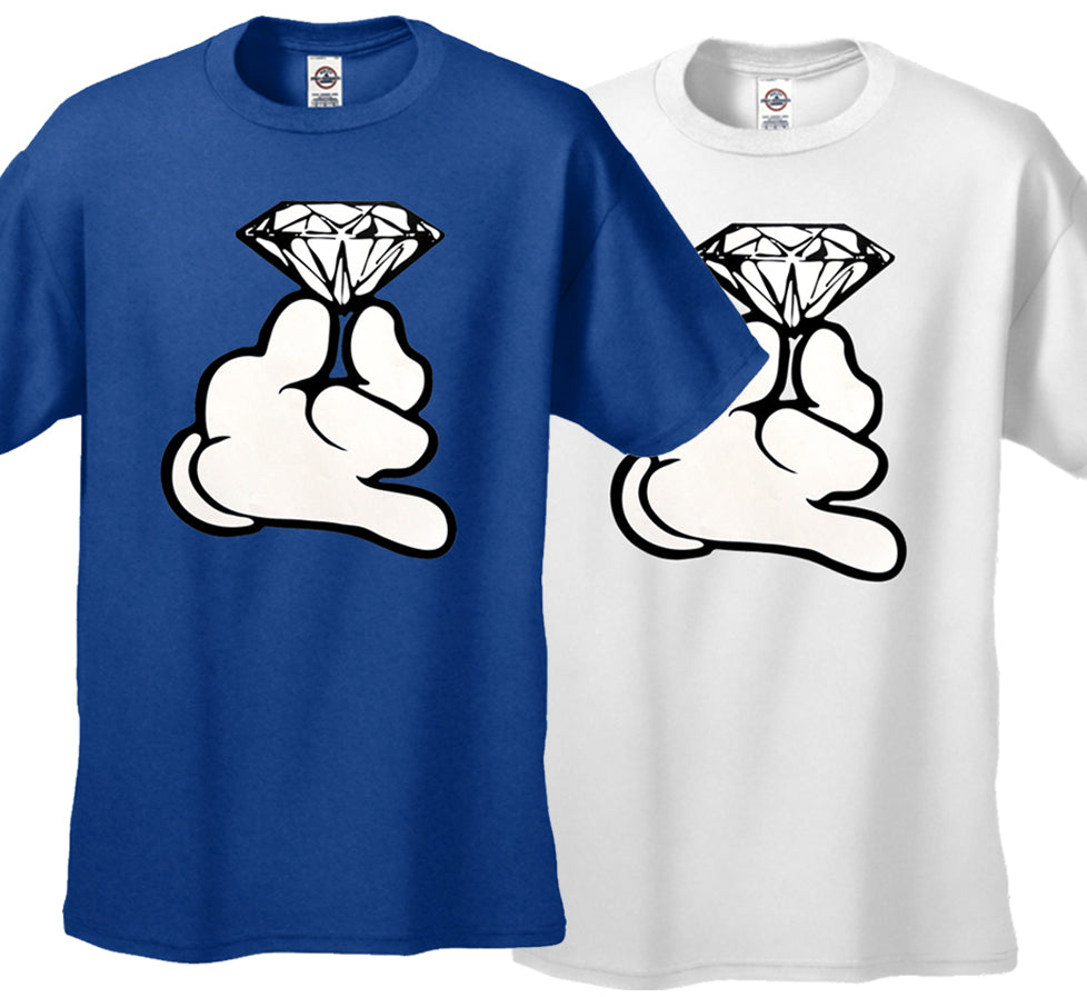 Cartoon Hand With Diamond Men's T-Shirt