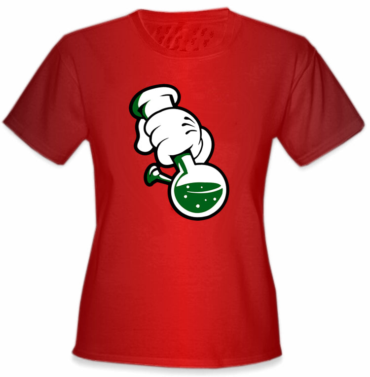 Cartoon Hands Bong Rip Girl's T-Shirt