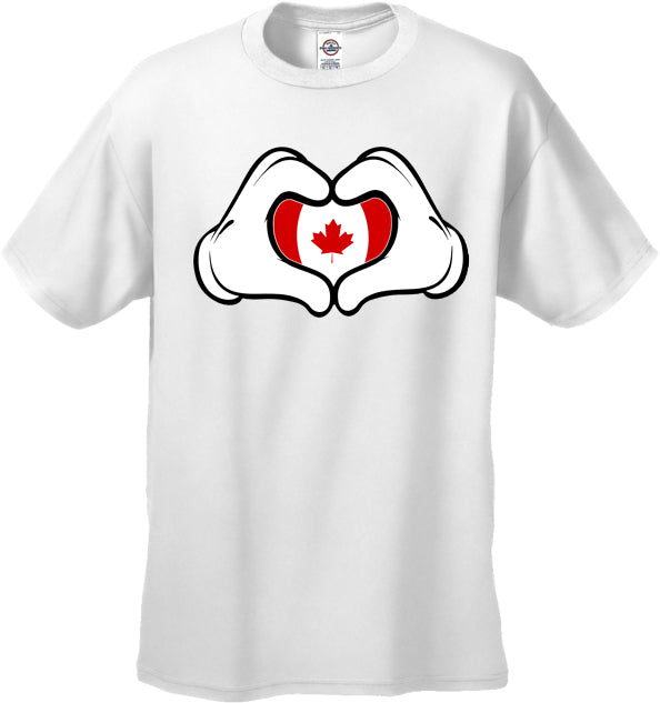 Cartoon Hands Canadian Flag Men's T-Shirt