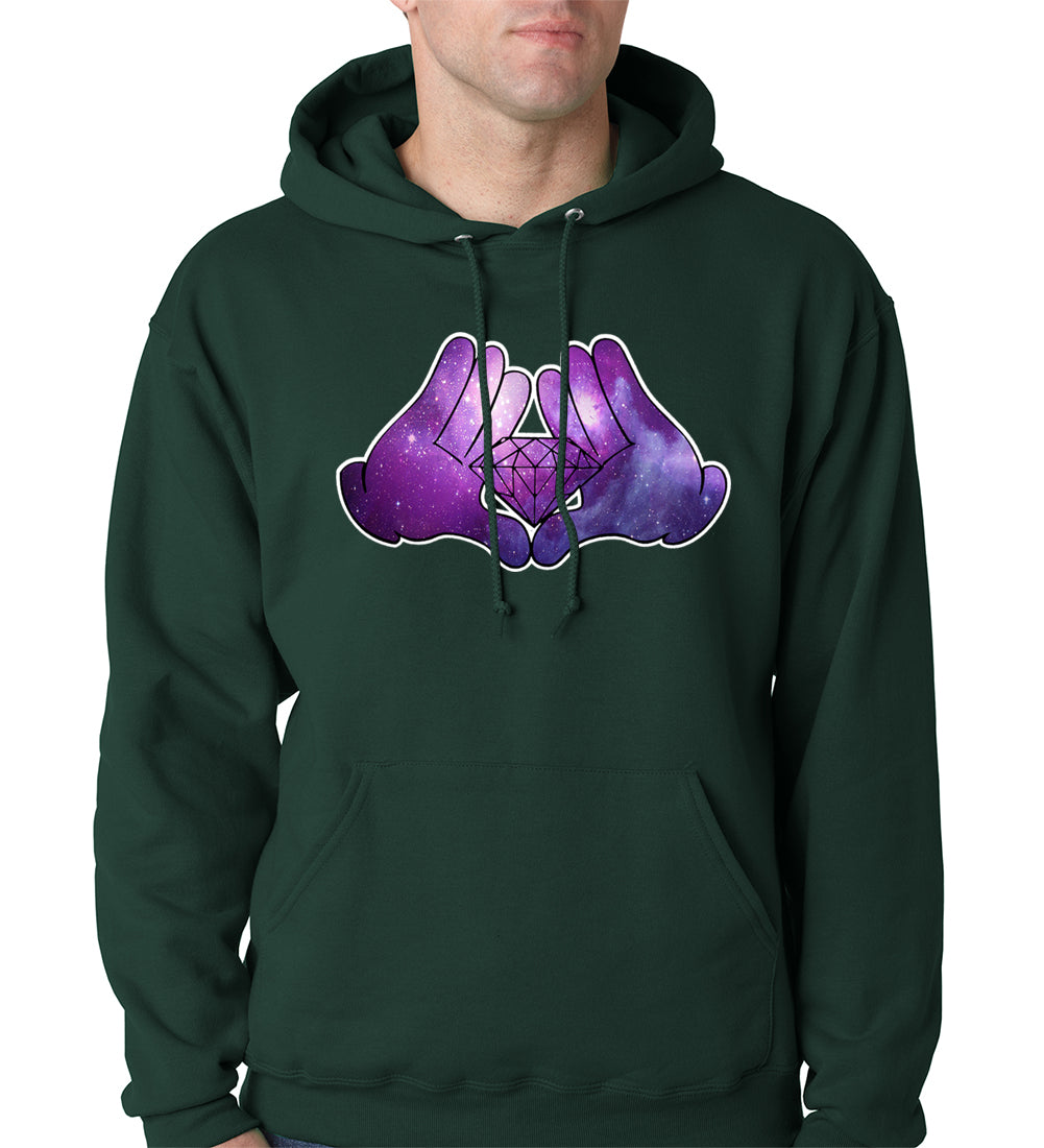 Cartoon Hands Diamond Cosmos Adult Hoodie