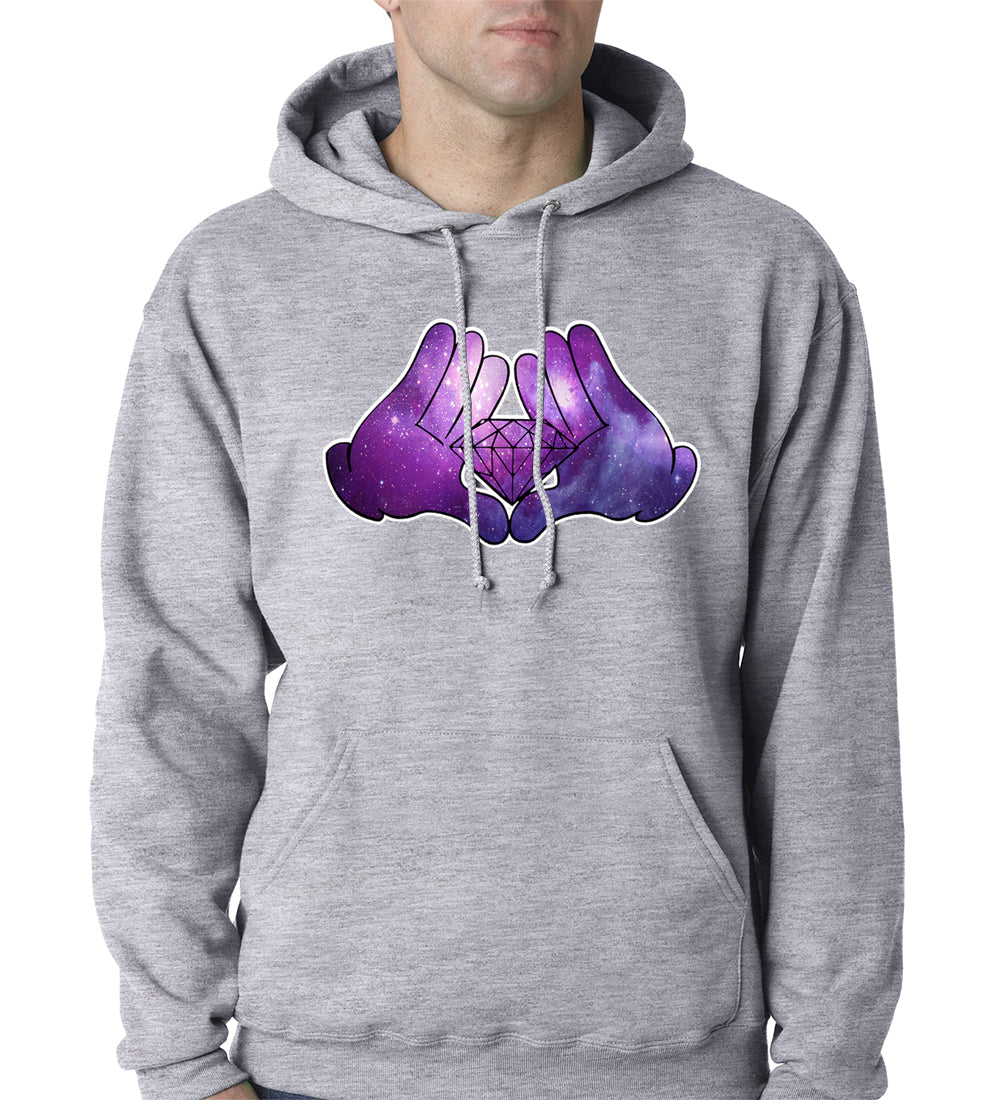 Cartoon Hands Diamond Cosmos Adult Hoodie