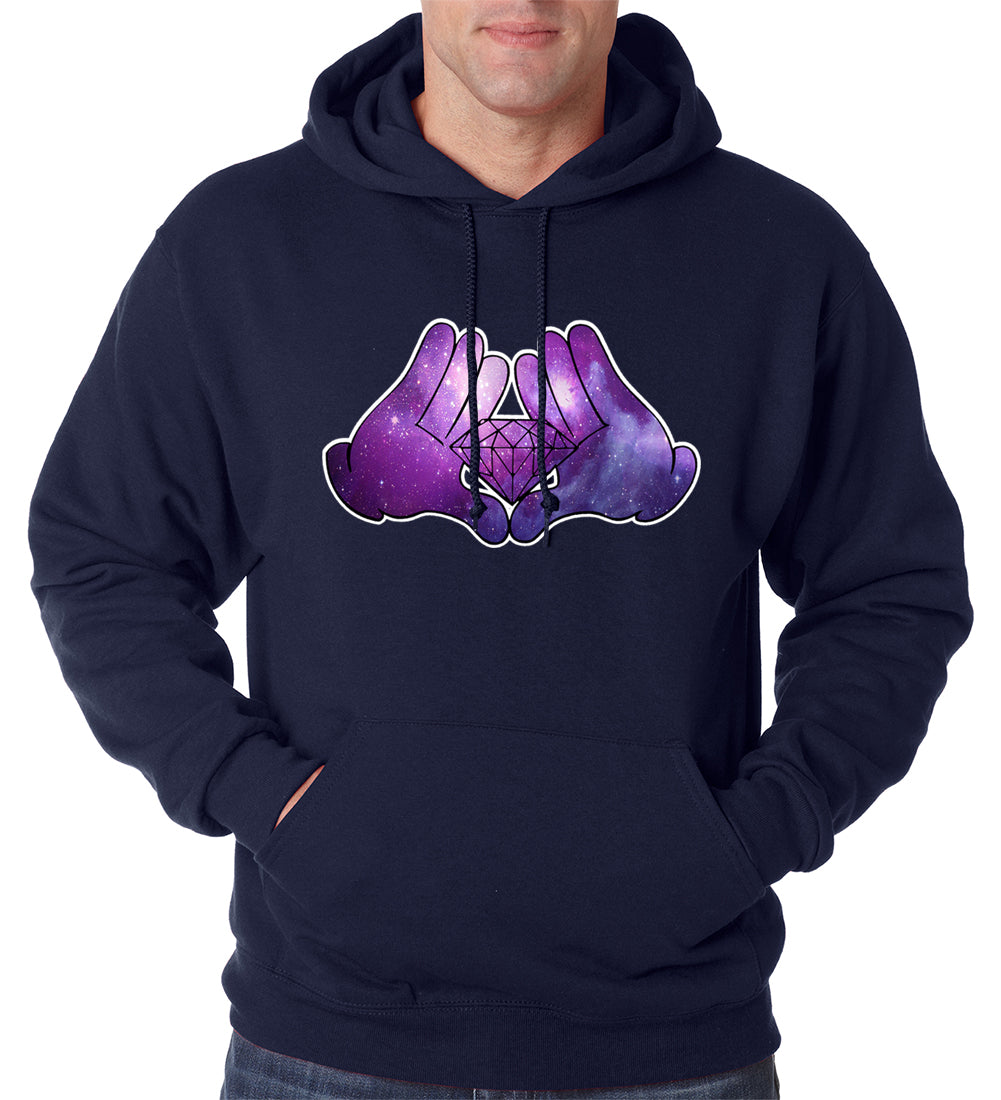 Cartoon Hands Diamond Cosmos Adult Hoodie