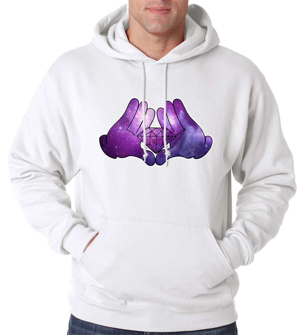 Cartoon Hands Diamond Cosmos Adult Hoodie