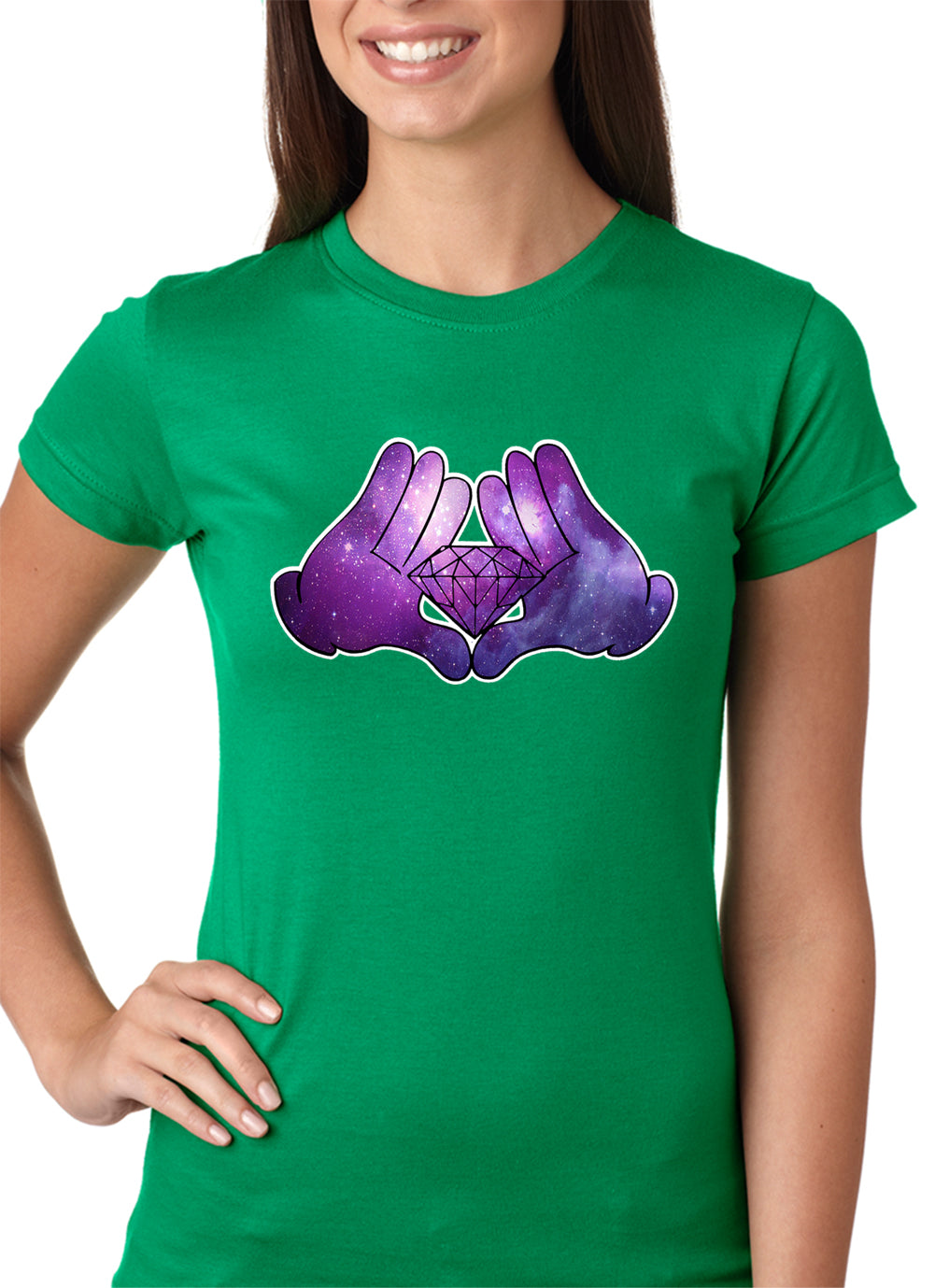 Cartoon Hands Diamond Cosmos Girl's T-Shirt