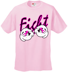 Cartoon Hands Fight Breast Cancer Mens T-shirt