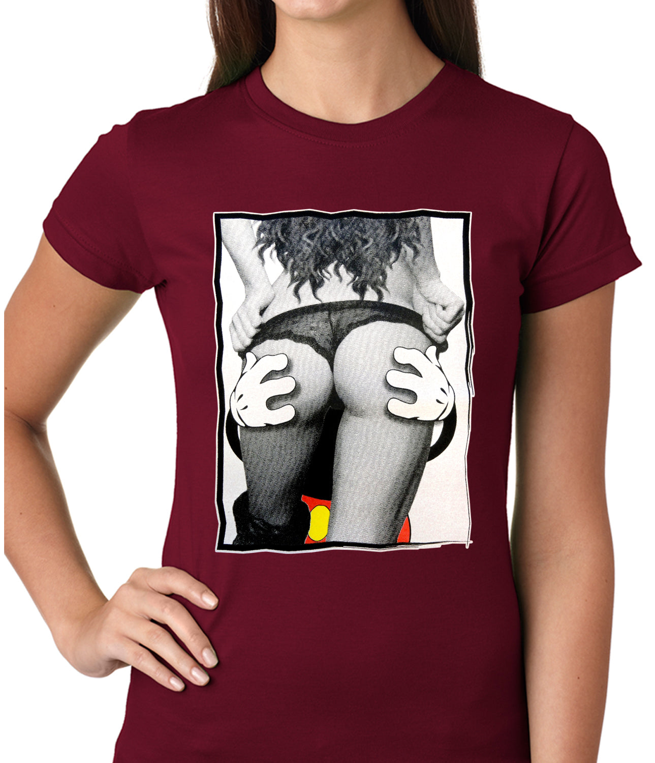 Cartoon Hands Getting a Feel Butt Girls T-shirt