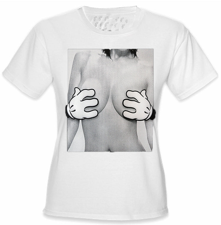 Cartoon Hands Getting A Feel Girl's T-Shirt
