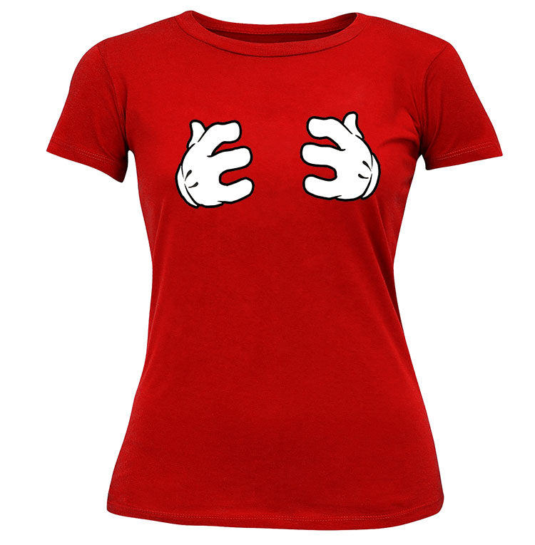 Cartoon Hands Grabbing Girls T-Shirt