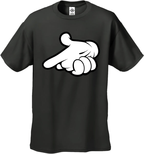Cartoon Hands Gun Men's T-Shirt