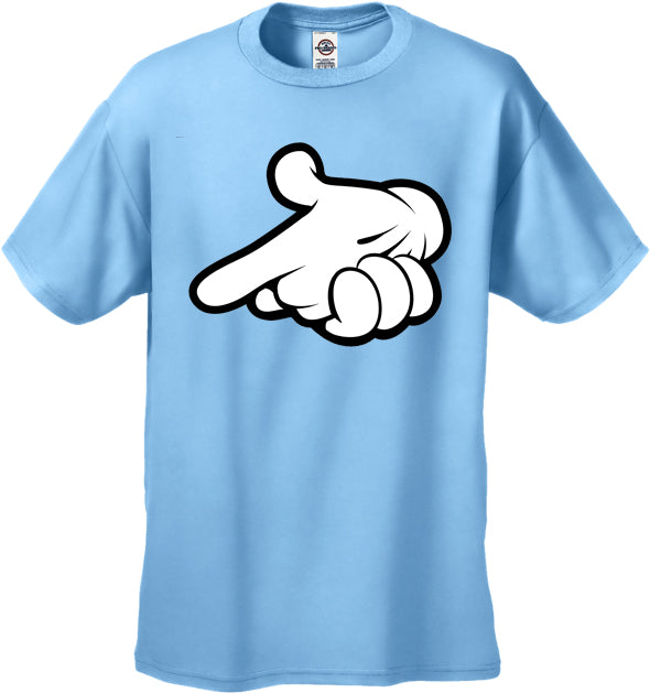 Cartoon Hands Gun Men's T-Shirt