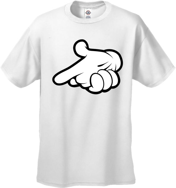 Cartoon Hands Gun Men's T-Shirt
