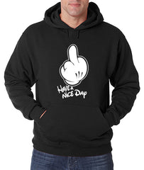 Cartoon Hands "Have A Nice Day" Adult Hoodie