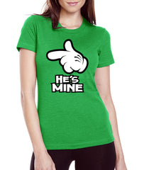 Cartoon Hands He's Mine Girl's T-Shirt