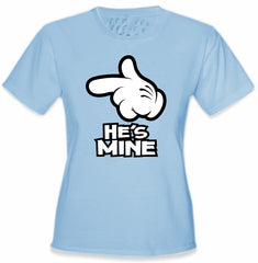 Cartoon Hands He's Mine Girl's T-Shirt