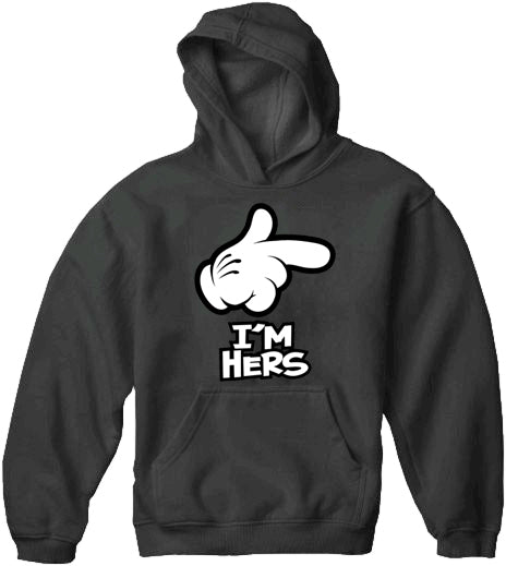 Cartoon Hands I'm Hers Adult Hoodie