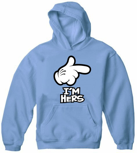 Cartoon Hands I'm Hers Adult Hoodie